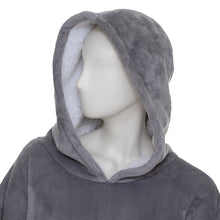 Afbeelding in Gallery-weergave laden, Luxe velours sherpa fleece hoodie donkergrijs