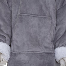 Afbeelding in Gallery-weergave laden, Luxe velours sherpa fleece hoodie donkergrijs