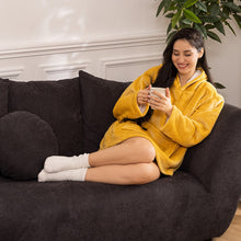 Afbeelding in Gallery-weergave laden, Luxe velours sherpa fleece hoodie oker