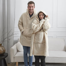 Afbeelding in Gallery-weergave laden, Luxe velours sherpa fleece hoodie beige