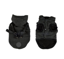 Afbeelding in Gallery-weergave laden, Hondenjasje met harnas tweed grijs teddy