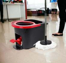 Afbeelding in Gallery-weergave laden, Draaiende mop dweil set met wring pedaalsysteem