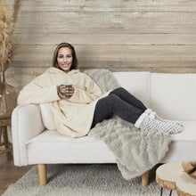 Afbeelding in Gallery-weergave laden, Luxe velours sherpa fleece hoodie beige