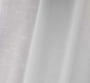 Gordijn wit linnenlook 2 stuks van 70x200cm