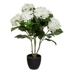 Hortensia kunstbloemen met pot H60cm