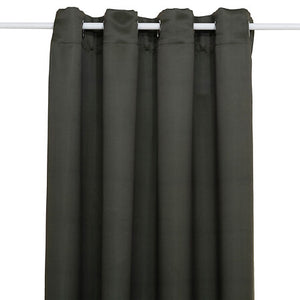 Gordijn kaki verduisterend set van 2 135x240cm met ringen