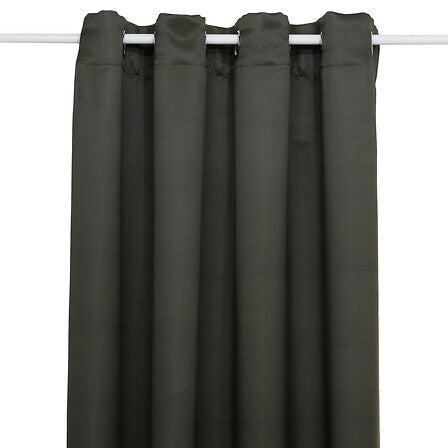 Gordijn kaki verduisterend set van 2 135x240cm met ringen