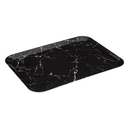 Dienblad marmerlook 43x33cm zwart of wit