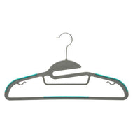 Kleerhangers grijs silicone set 8