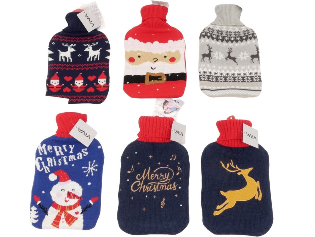 Warmwaterkruik met jasje kerst