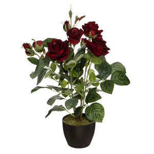Kunst rozen plant H43 rood of roze
