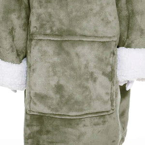 Deken fleece Hoodie kids Dino One size van 3 tot 10 jaar