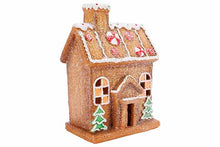 Afbeelding in Gallery-weergave laden, Cookie huis bruin met ledverlichting H23cm
