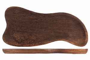 Decoratieschaal hout donkerbruin 39cm