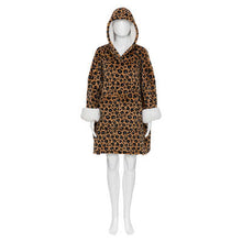 Afbeelding in Gallery-weergave laden, Luxe velours sherpa fleece hoodie leopard
