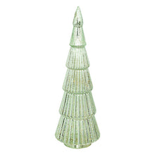 Afbeelding in Gallery-weergave laden, Glazen kerstboom groen met ledverlichting H30cm
