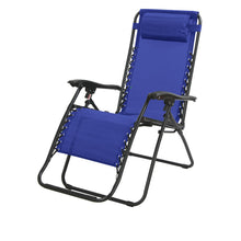 Afbeelding in Gallery-weergave laden, Luxe relaxstoel blauw met hoofdsteun
