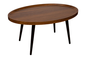 Bijzet tafel ovaal hout