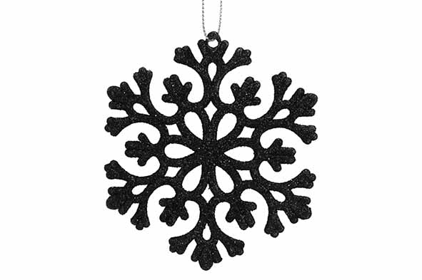 Hanger sneeuwvlok zwart