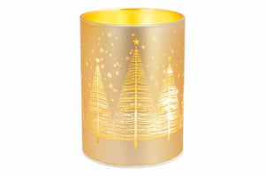 Ledverlichting rond glas Xmas Trees Gold