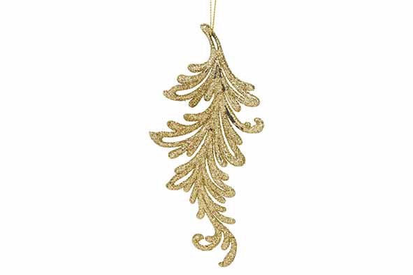 Hanger Leaf goud 16cm