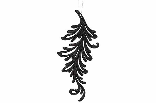 Hanger Leaf zwart 16cm