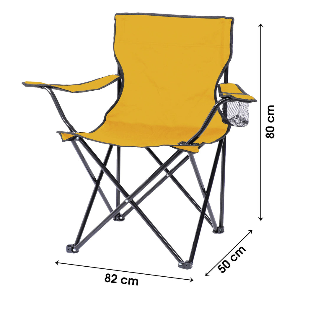 Camping stoel met bekerhouder