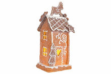 Afbeelding in Gallery-weergave laden, Cookie huis bruin met ledverlichting H28cm
