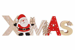 Letterdeco hout Xmas 30cm