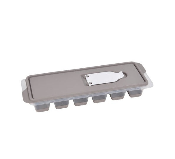 Ijsblokhouder met deksel taupe silicone