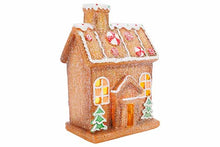 Afbeelding in Gallery-weergave laden, Cookie huis bruin met ledverlichting H23cm
