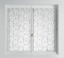 Afbeelding in Gallery-weergave laden, Gordijn wit Flowers grijs 2 stuks van 60x160cm
