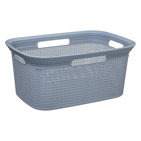 Wasmand grijs rietlook 45l