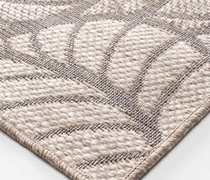 Tapijt beige leaves 120x170cm