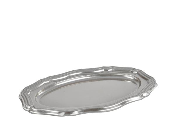 Plateau dienblad zilver 58x30cm 2 stuks plastiek