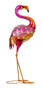 Decoratie flamingo metaal XL 60cm