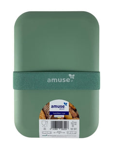 Lunchbox amuse met elastiek roze of blauw