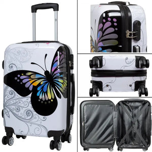 Koffer Poly extra licht vlinder
