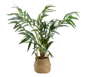 Kunst Palm plant in rieten pot H80cm