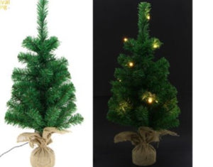 Kerstboom met ledverlichting en timer H60cm