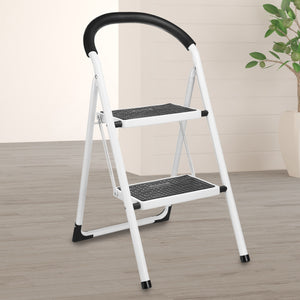 Trapladder 2 brede treden hoge beugel