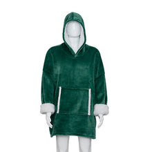 Afbeelding in Gallery-weergave laden, Luxe velours sherpa fleece hoodie groen
