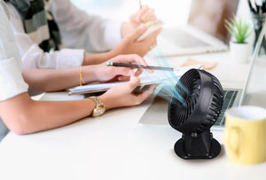 Ventilator met knijper oplaadbaar
