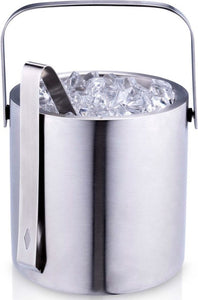 Ijsemmer inox met tang luxe