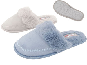 Pantoffels velours bontje