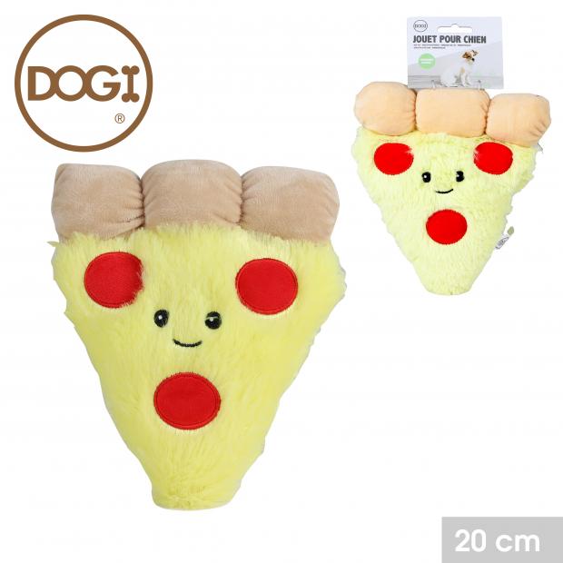 Hondenspeeltje pluche stuk pizza