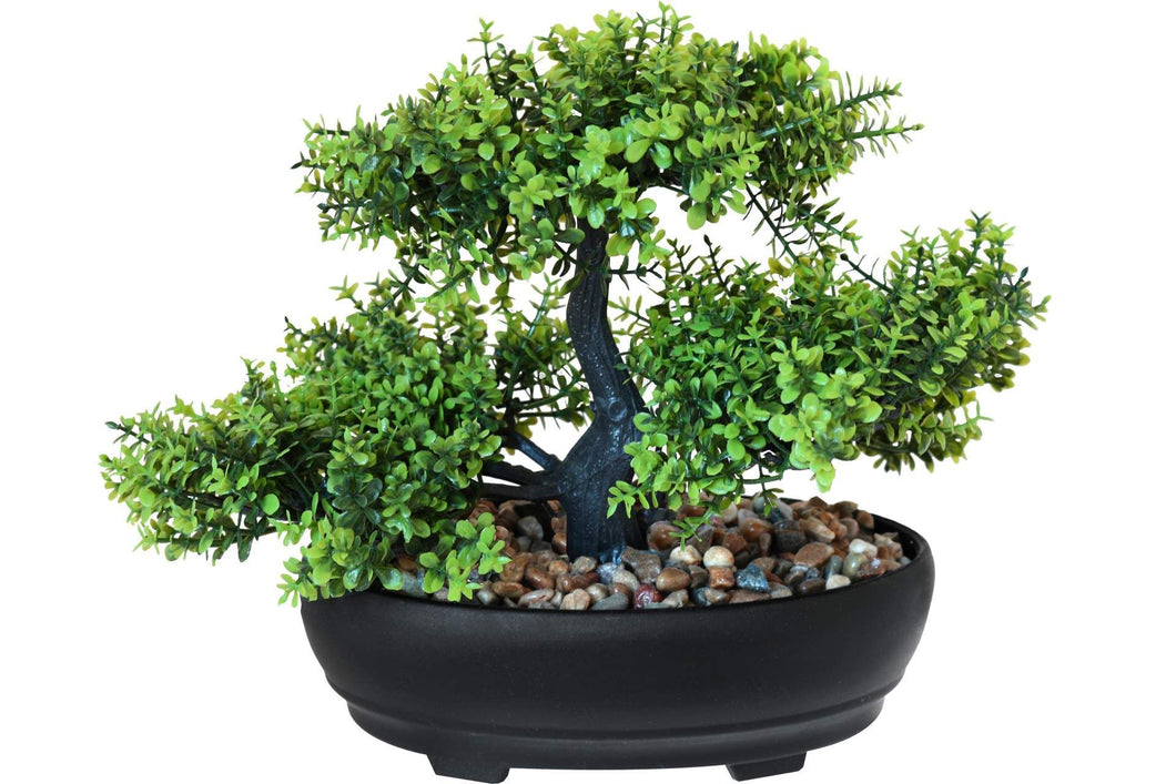 Kunst Bonsai plant met pot
