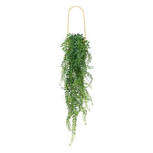 Afbeelding in Gallery-weergave laden, Hang kunst plant met gouden pot H82cm
