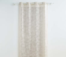 Afbeelding in Gallery-weergave laden, Gordijn taupe White Leaves 140x240cm PROMO 2 VOOR €35
