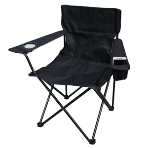 Camping stoel met beker en gsm houder